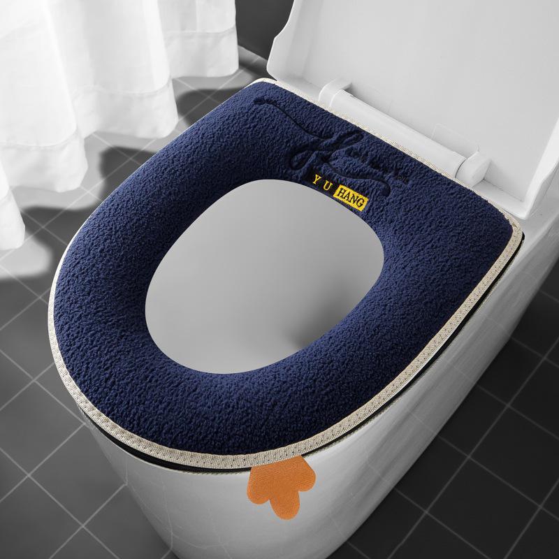 Thick Zipper Style Toilet Seat Cushion for Autumn and Winter