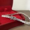 OEVAS 3mm High Carbon Diamond Tennis Bracelet S925 Silver Plated Gold Lab Diamond Bracelet Fine Jewelry
