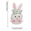 Easter Rabbit Candy Bag Large Cute Long Ears Bunny Plush Drawstring Gift Bag Easter Treat Bags Spring Decor For Kids Boys Girls