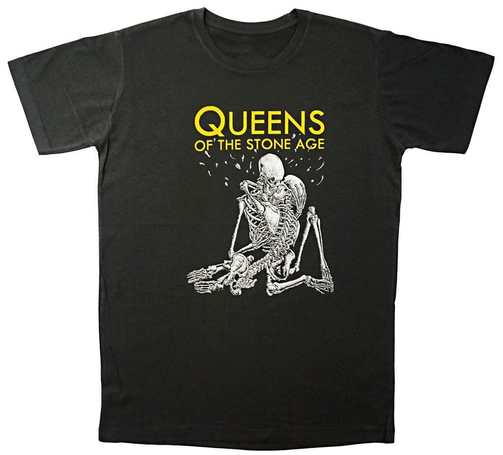 Vtg QUEENS OF THE STONE AGE American Rock Band Cotton Black T Shirt CM107 XXL