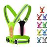 High Visibility Cycling Vests 3 Light Modes Elastic Safety Reflective Vest Adjustable Flashing LED Running Light