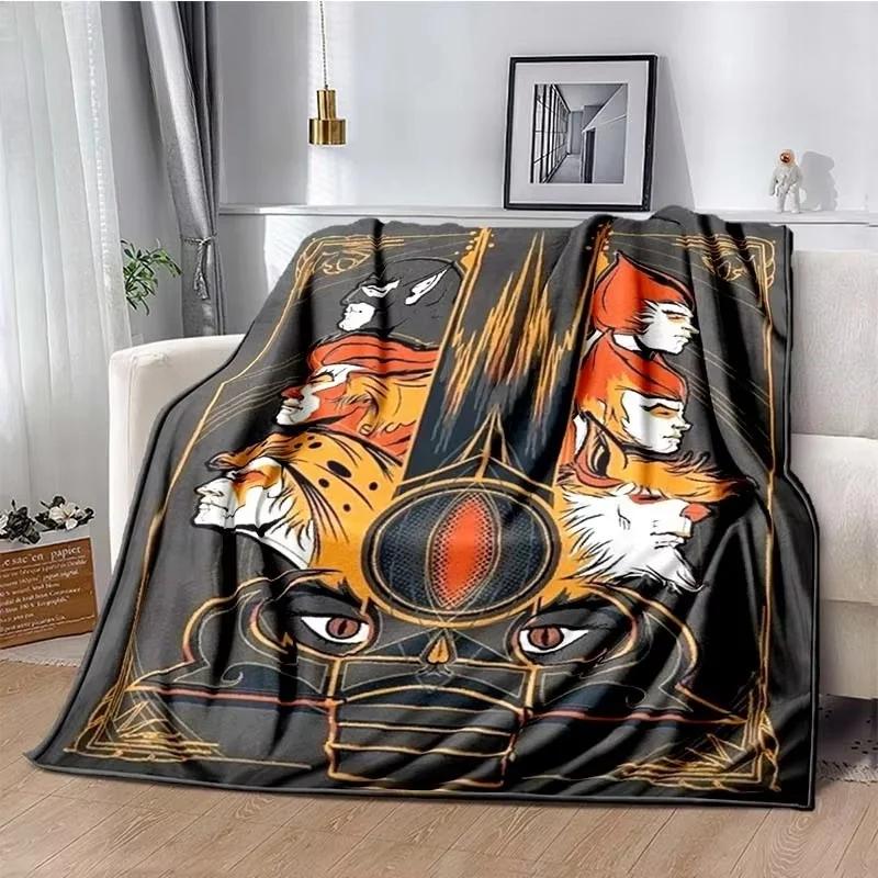 Fashion Cartoon Thundercats Printed Blanket Picnic Blankets Warm Blanket Soft and Comfortable Blanket Home Travel Birthday Gifts