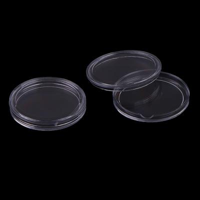 10Pcs 32Mm Plastic Round Applied Clear Cases Coin Storage Capsules Holder