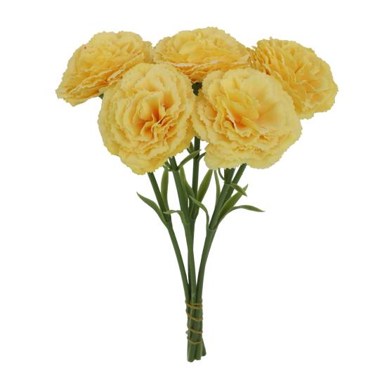 5 Pcs Artificial Faux Silk Carnation Picks 11.4" Fake Carnation Flowers