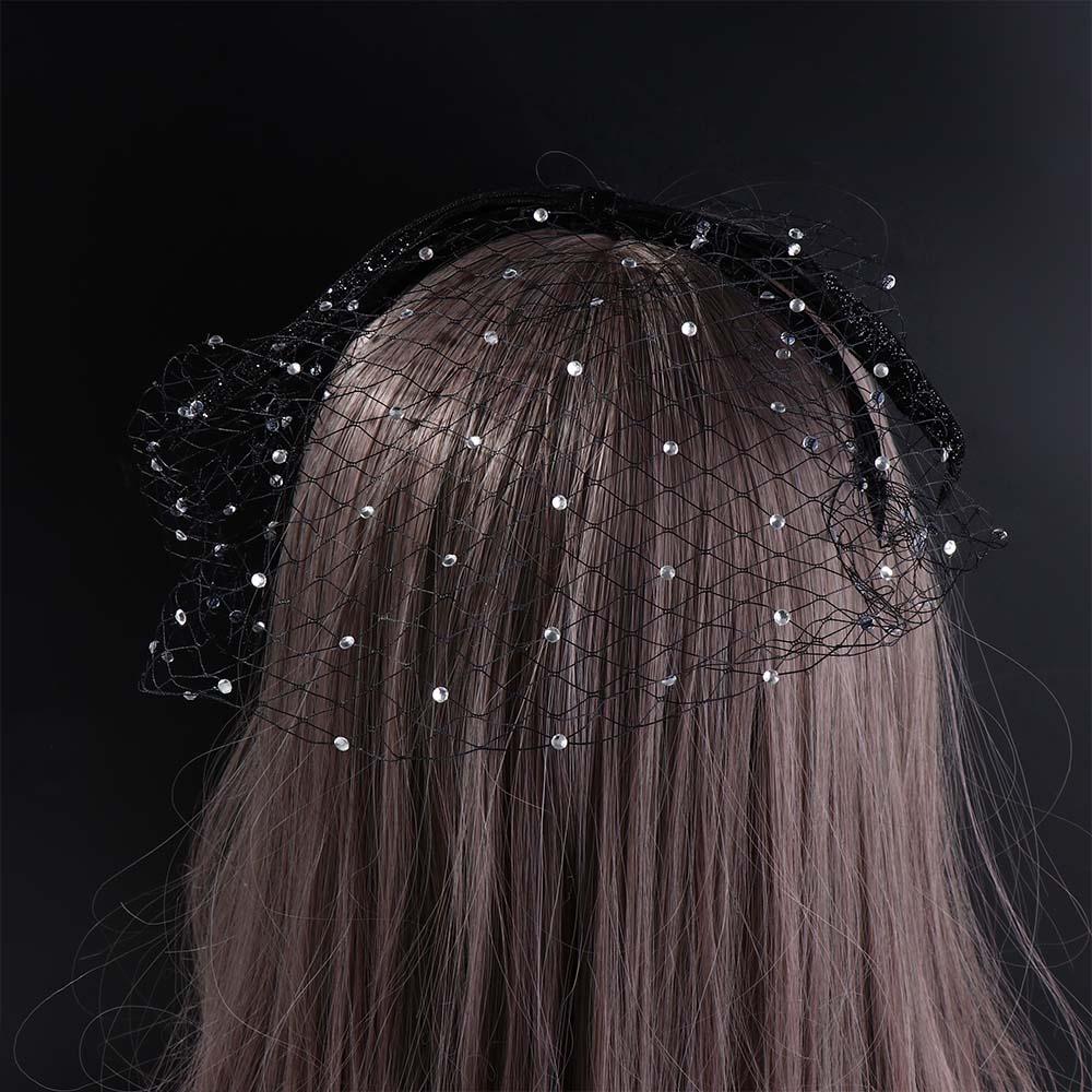 Látková mašle čelenka Bowknot Štrasová čelenka Módní Nevěsta Závoj Obruč do vlasů Denně