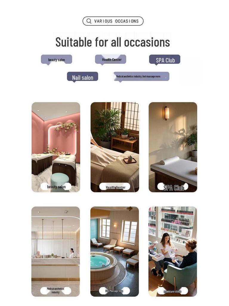 Damen High-End Spa & Postpartale Erholung Arbeitskleidungsset: Elegante Kosmetikerin- & Massageuniform