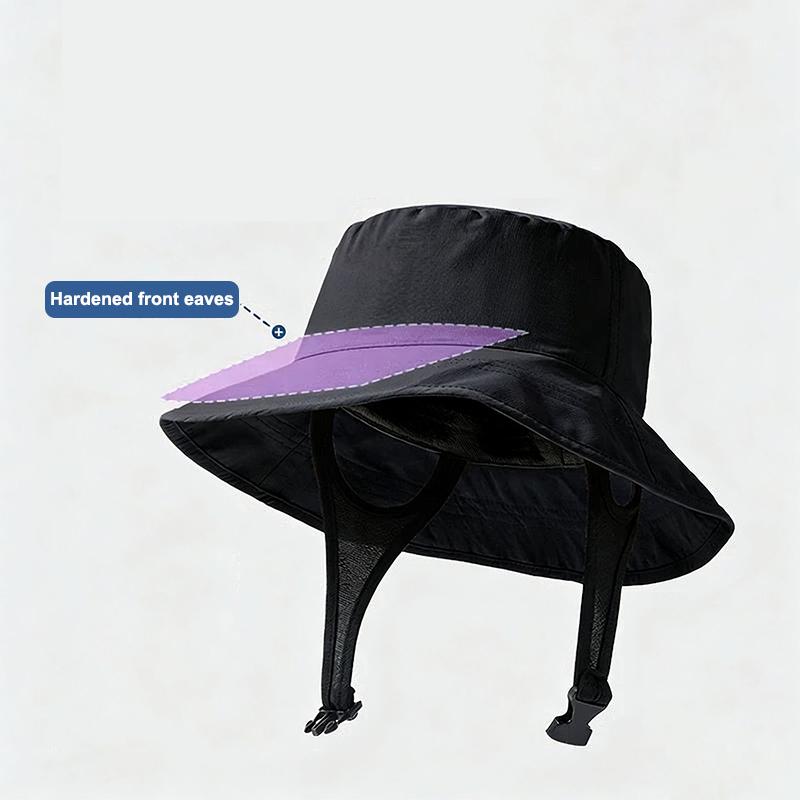 Adjustable Windproof Sun Hat For Men Women Uv Protection Wide Brim Fisherman Cap Breathable Outdoor Cycling Beach 1Pc