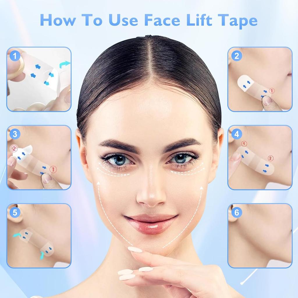 NBF Face Lift Tape Invisible, Face Tape Lifting Invisible,Facelift Tape for Makeup Tape, Instant Face Lift Tape for Women, Visible Results in