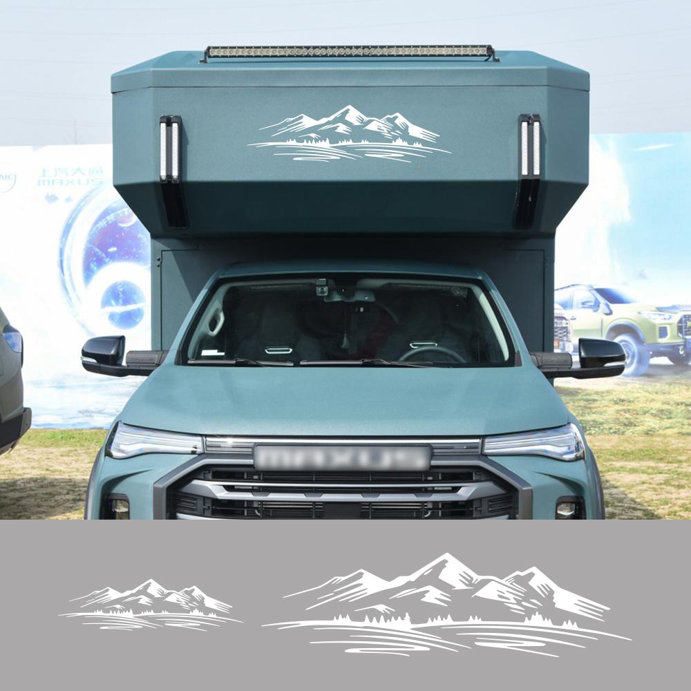 Graphics Tree Mountain Decal Car Forest Sticker Auto For Van SUV RV Camper Motorhome DIY Vinyl Decor Cover Tuning Accessories