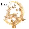 Dekoratives Mittelstück für Baum, beleuchteter Gedenk-Weihnachtsstern, Engel, Rotkehlchen, Rentier-Designs, Baumspitze Ornament Topper mit warmem Leuchten,