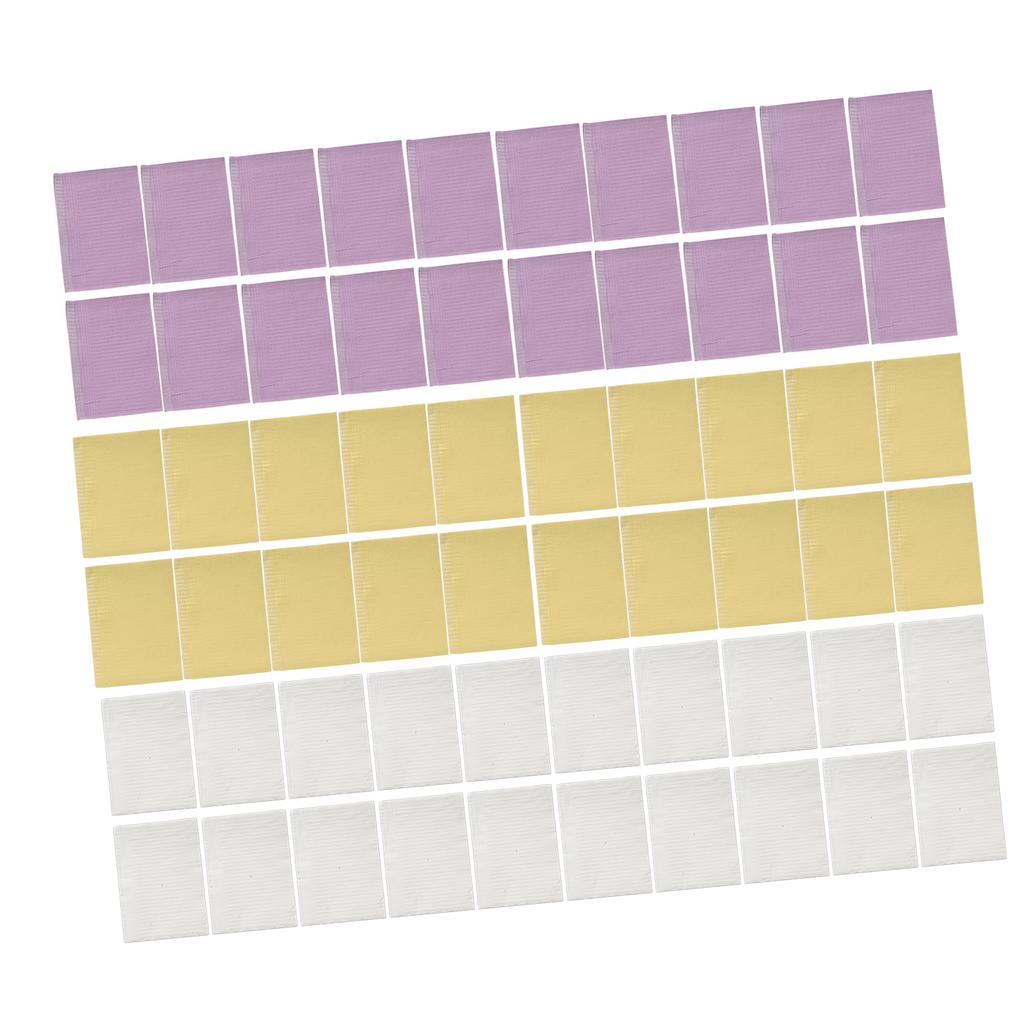 60 Pcs Disposable Nail Art Table Towels Soft Waterproof Oil Proof Table Mat for Manicure Purple Yell