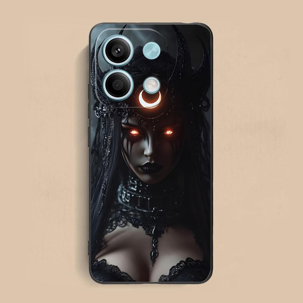 Dark Goddess Lilith Phone Case for Xiaomi Redmi 15 14 13 12 A5 3 2 1 C Plus 4G 5G Soft TPU Shockproof Cover Redmi A1+