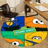 Sesame Street Pattern Round Rug, Indoor/Outdoor Mat, for Picnic, Gameroom, Bedroom, Office, Living Room, Home Decor Carpet, Birthday Gift