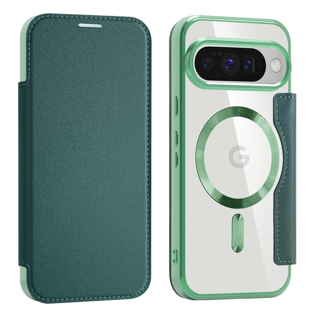 Für Google Pixel 8A 9 10 Serie. Gold Shield Magnetische Business-Ledertasche - MagSafe-kompatibel, mit RFID-blockierenden Kartenschlitzen & Linsenschutz