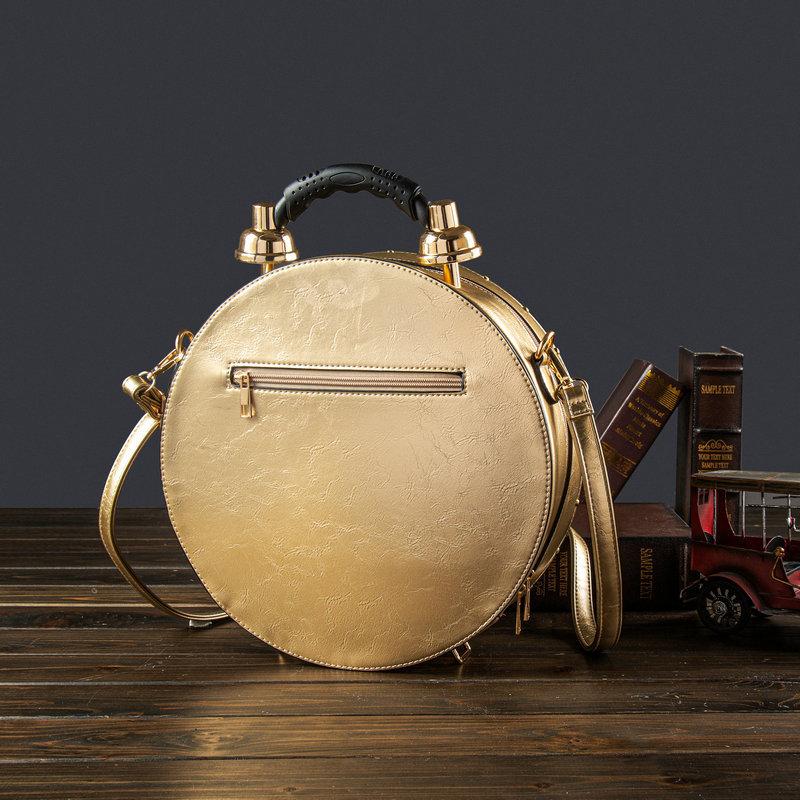 Women's Luxury Handbag, Funny Clock-shaped Bag Round Bag European American Style Crossbody Bag Classic Retro Shoulder Bag