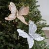 Sparkling Christmas Butterfly Ornament Lifelike Artificial Sequin Butterfly  Artificial