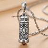 Seven Lucky Silver Vermilion Gahu Box Pendant Unisex Retro Necklace with Detachable Charm
