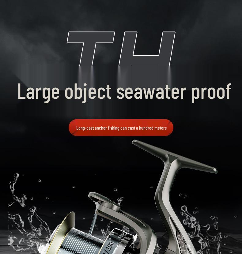 Long Cast Spinning Reel: Anti-Seawater, Sea Rod Anchor for Lure Fishing