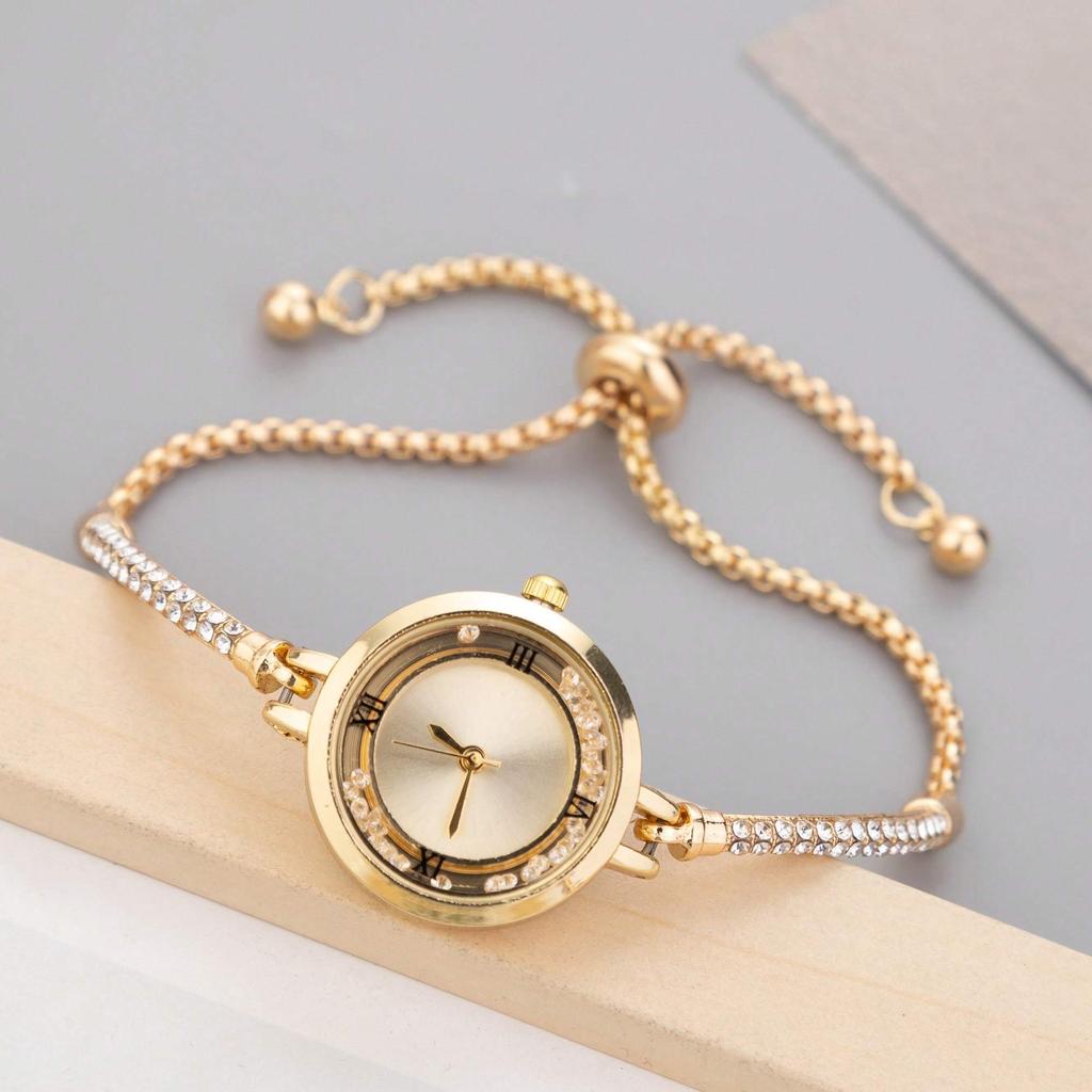2023 New Women Watch Girls Fashionable Casual Quartz Watch with Beaded Strap, Birthday Gift for Women As A Gift for Students Returning To School