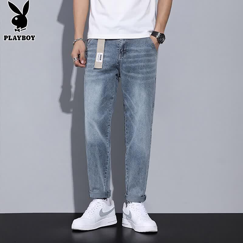 PLAYBOY Men's Autumn/Winter Loose Straight Denim Jeans