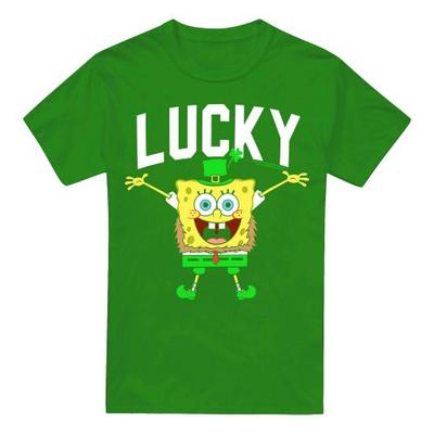 SpongeBob SquarePants Mens Lucky Bob St Patricks Day T-Shirt