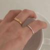 review [1+1] silver basic slim ring (2color)