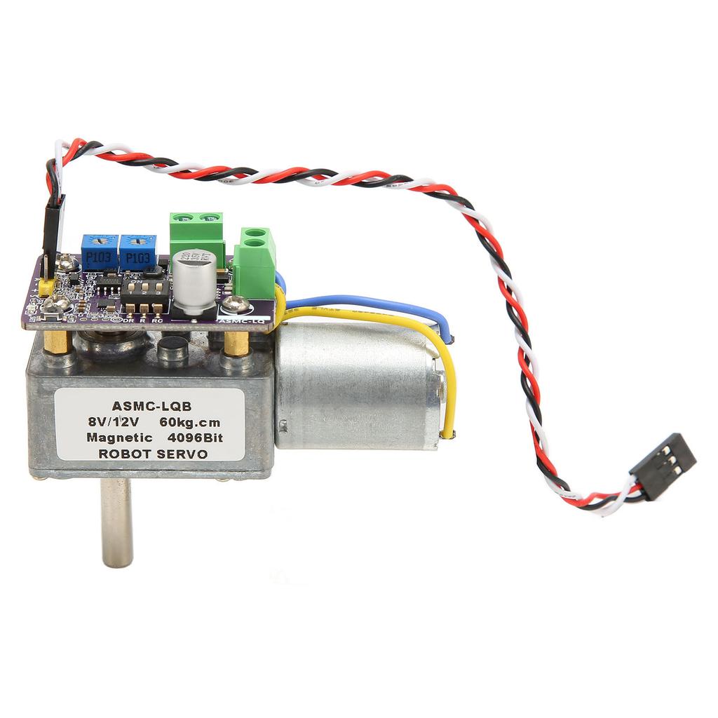 360 Degree Encoder Robot Servo High Power Stable 60Kg Worm Gear Servo for Robot Arm Valve Control