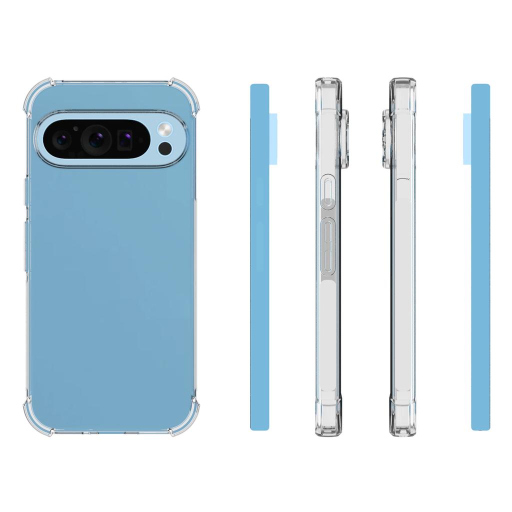 For Google Pixel 9/Pixel 9 Pro Case Drop-Proof Non-Slip Soft TPU Clear Phone Cover