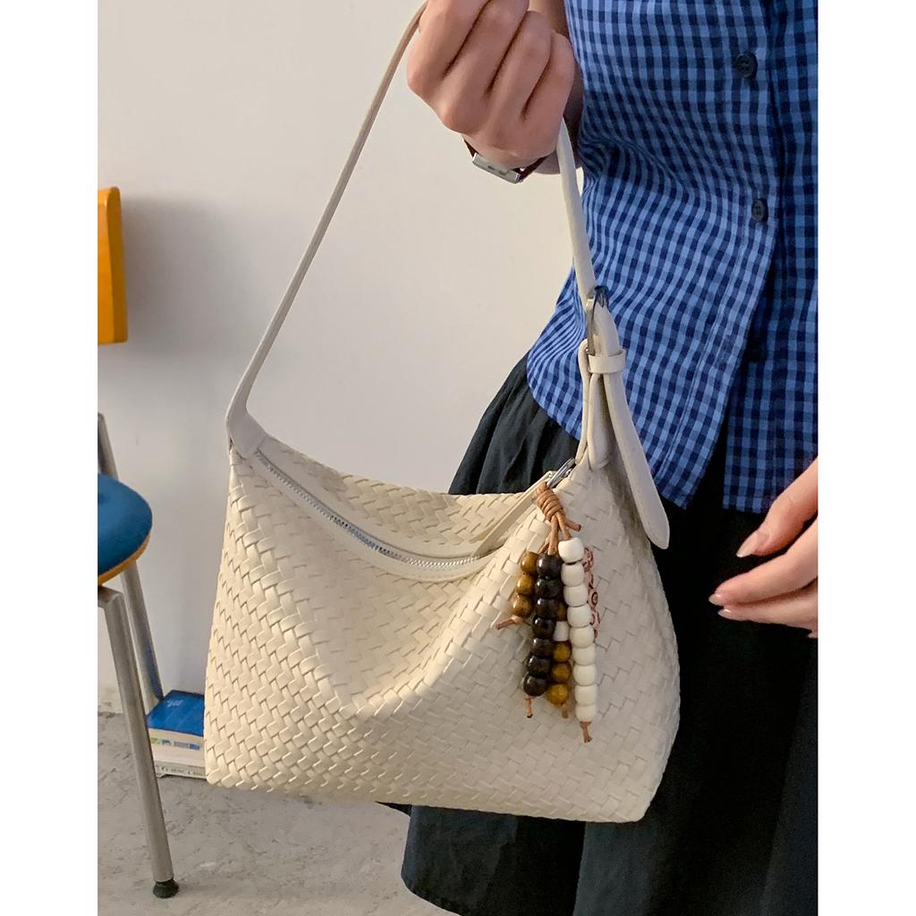Underarm Bag - Women's Knitted Bag - Simple Bucket Bag - Shoulder Bag for Daily Commuting