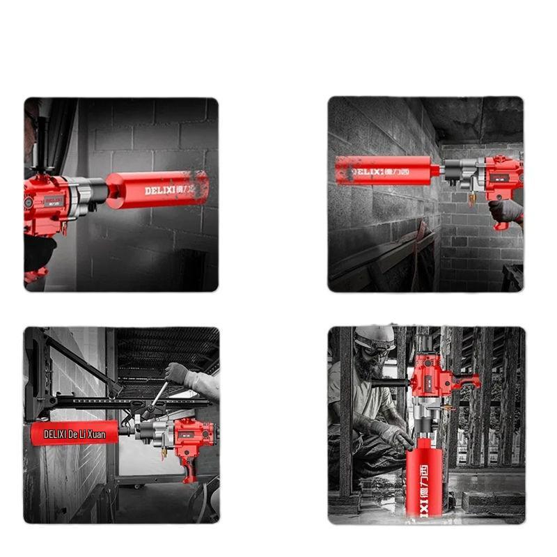 DELIXI High-Power Dual-Use Water Diamond Core Drill for Handheld and Desktop Drilling