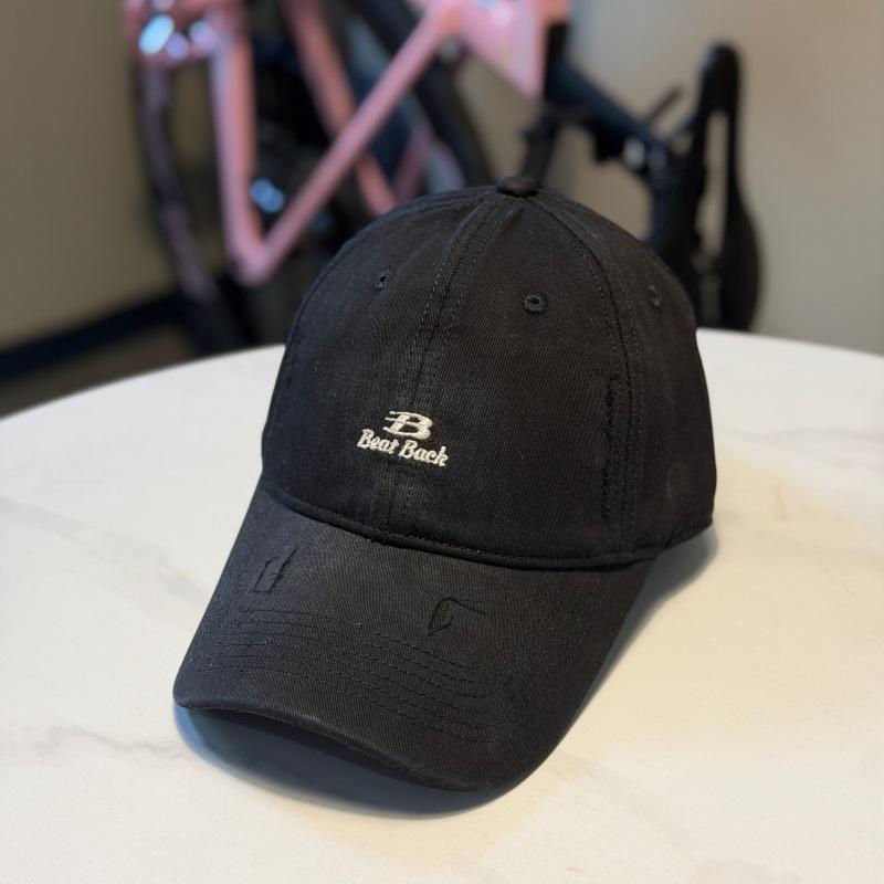 American Street Simple Embroidery Small Letter Baseball Cap Men S And Women S Washed Soft Top Sun Cap Versatile Cap adjustable