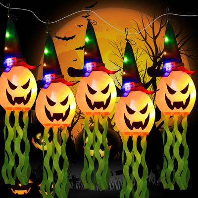 5 pezzi decorazioni di Halloween appese fantasma spettrale decorazioni di zucca oggetti di scena per giardino cortile festa di Halloween albero porta prato forniture per feste