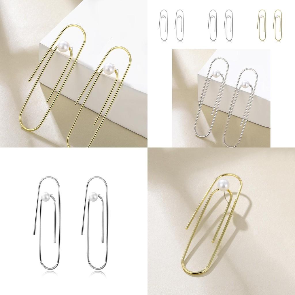 Stylish Alloy U-shaped Pearl Earrings For Women Elegant Simple Jewelry