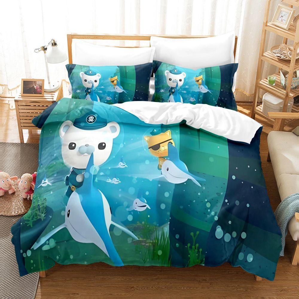 Octonauts Bedding Set Single Twin Full Queen King Size Bed Set Aldult Kid Bedroom Duvetcover Sets 3D Print Anime Octonauts