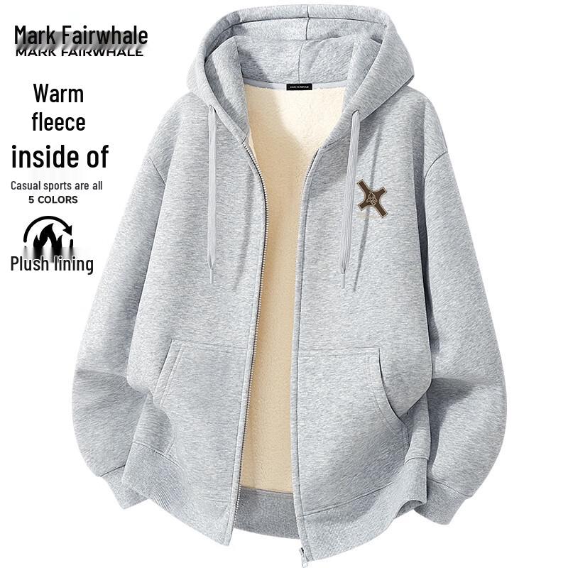 Mark Fairwhale Men's Fall/Winter Hooded Zip-Up Sweatshirt