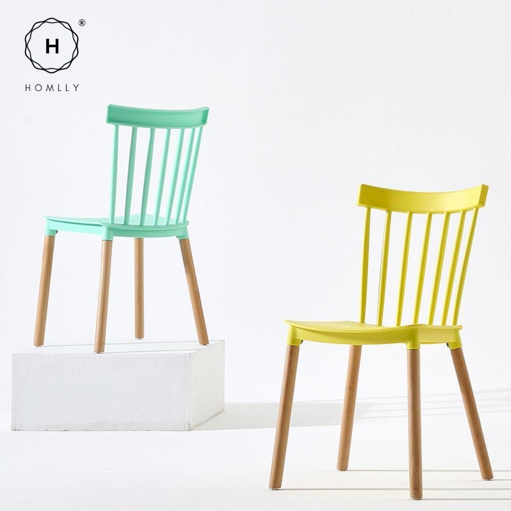 Homlly Nordic Windsor Dining Oak Leg Chair ( X2 PCS)