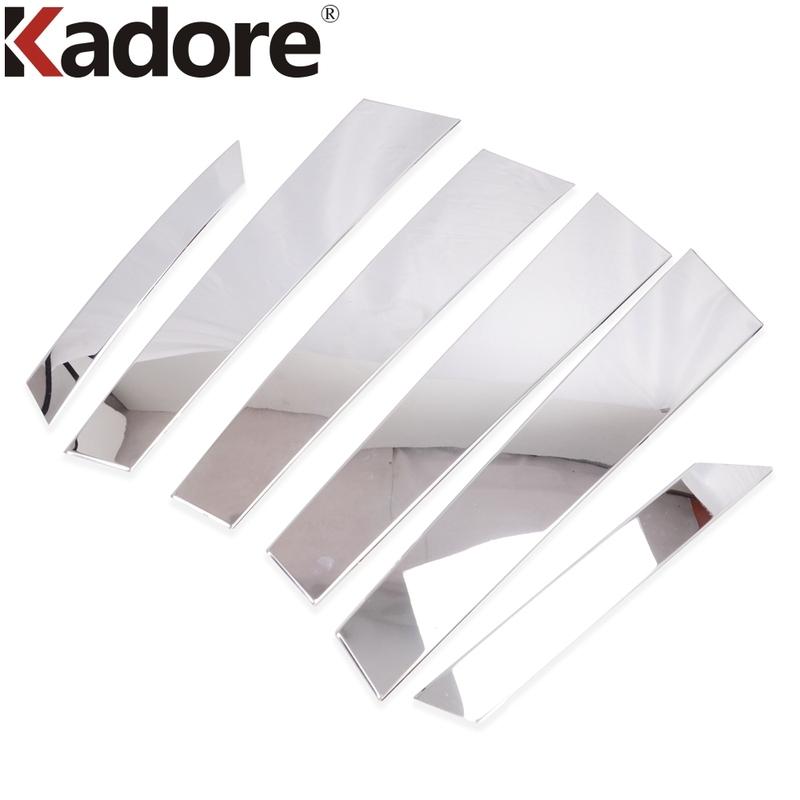 For Hyundai Sonata 2011 2012 2013 2014 Stainless Car Window Center Pillar Post Cover Trim Molding Garnish Strips Accessories