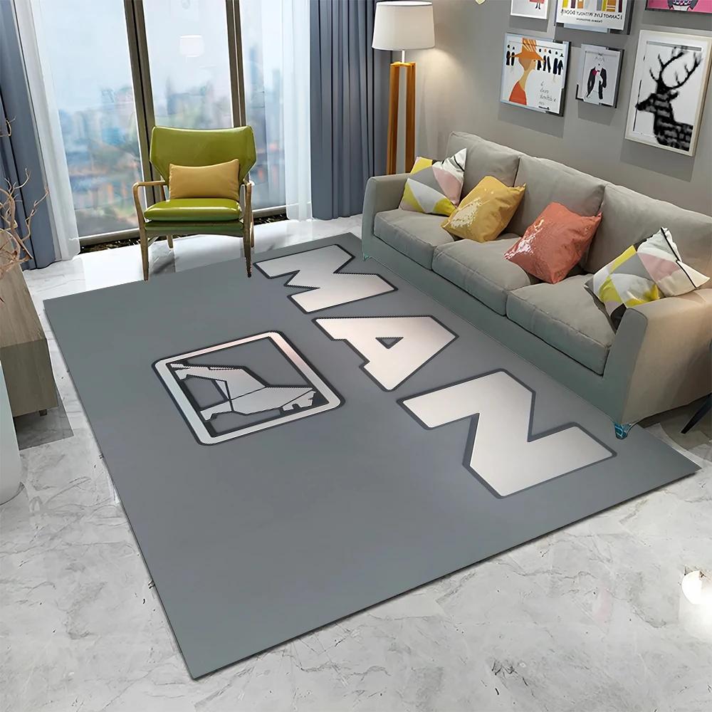 3D Printing Man Truck Logo Series HD Carpet Rug for Home Living Room Bedroom Sofa Doormat Decor,kids Area Rug Non-slip Floor Mat