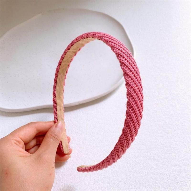 1 autumn and winter knitted wool headband net red new face wash headband small simple white hair card headwear female