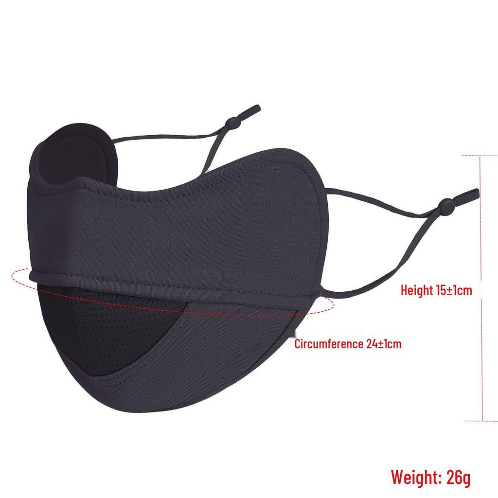 Autumn/Winter Riding Outdoor Cold Protection Fashion Mask - Breathable, Solid Color, Ear-Hanging