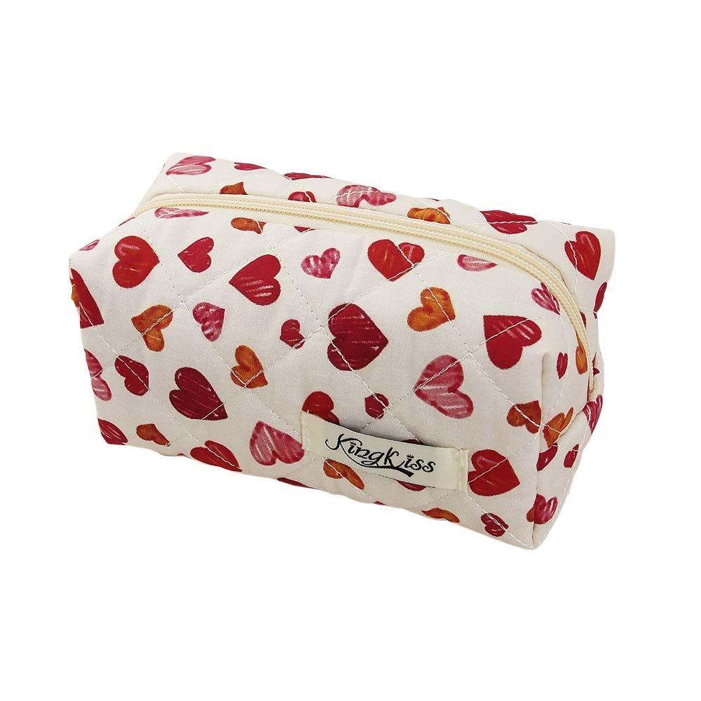 

Cotton Floral Print Quilted Makeup Bag Multiple Sizes Multi-functional Leopard Print Cosmetic Bag Handheld Clutch Bags Travel