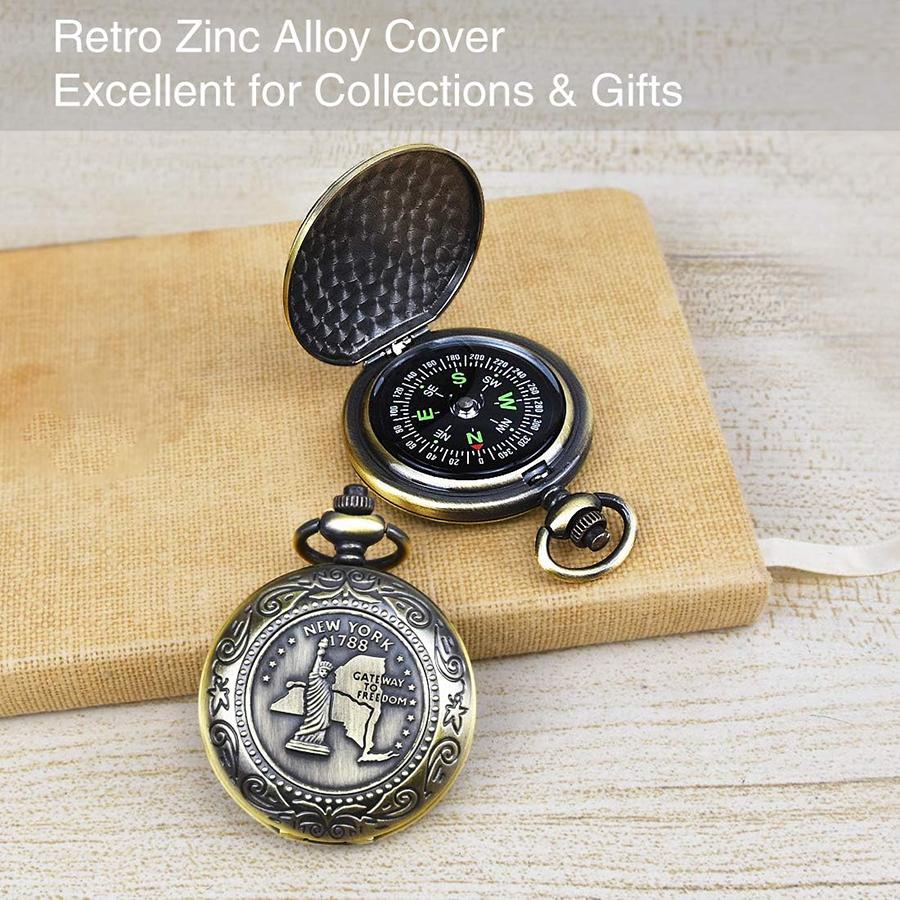 Classic Retro Compass Flip Pocket Watch Compass Suitable For Hiking, Camping, Driving, Rowing, Gift Collection