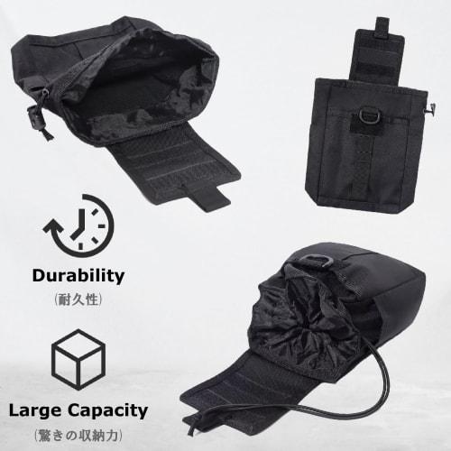 YAPJEB Dump Pouch, Airsoft Pouch, Large Foldable Molle Military Pouch, Tactical Pouch, Utility Pouch, Molle System, Compact Retrieval Pouch, Waist Pou