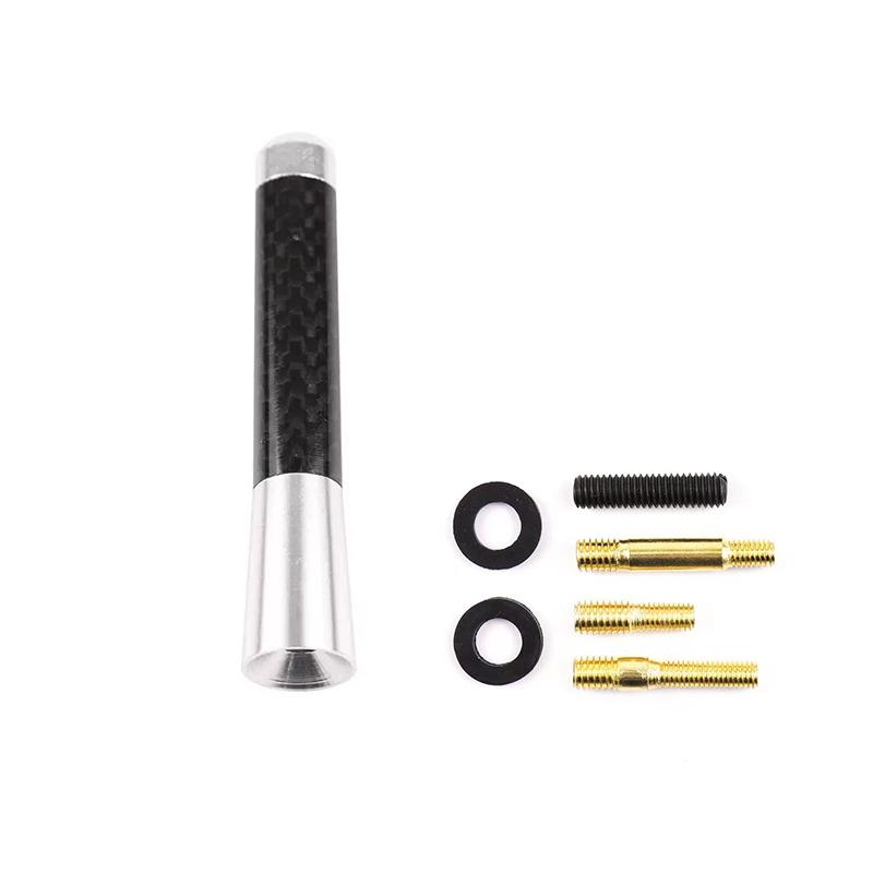 3.5cm 8cm 12cm High Quality Momo Black Carbon Car Roof AM/FM Radio Aerial Decorative Antenna Universal for Most Vehicle Auto
