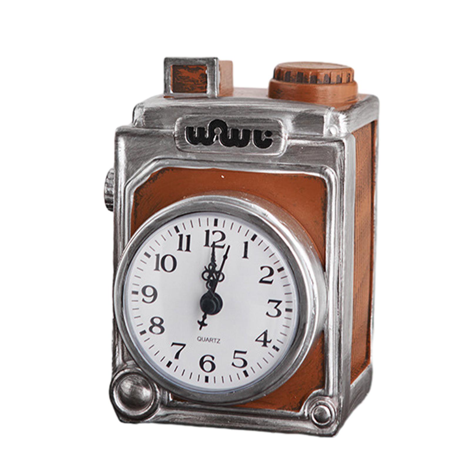 

Ретро будильник орнамент подарки прикроватные часы для каминной полки прикроватная тумбочка коричневый