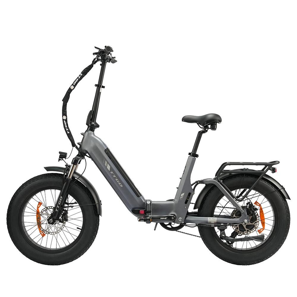 TTGO F6PRO Gray 250W Motor Power 48V18AH Detachable Battery 20 * 4.0-inch Tire Speed Sensor Hydraulic Brake City Convenient Electric Bicycle
