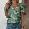 T-shirt da Donna alla Moda Stampata in 3D Estate Traspirante e Versatile Tendenza
