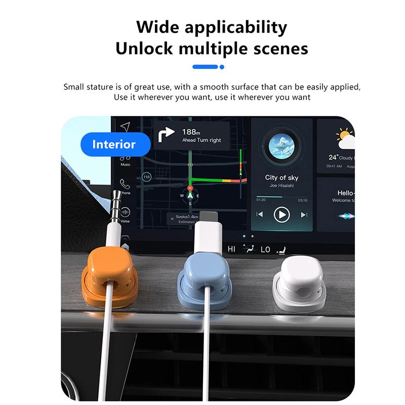 3 Stück Kabelhalter Selbstklebend Kabelklemme Drehbar Unter Tisch Kabelmanagement Ladekabelhalter Drahtklemme Für Auto Zuhause Büro