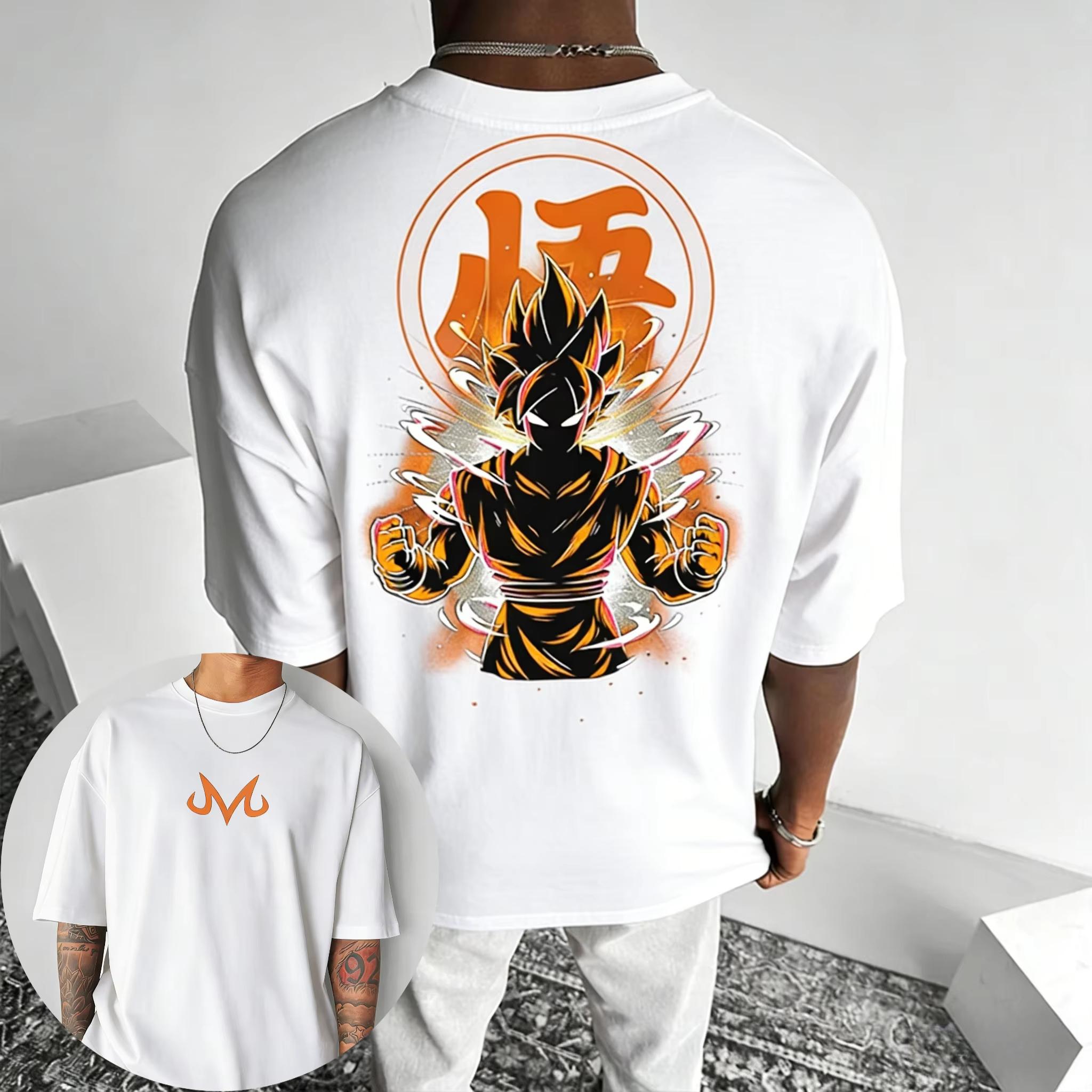 

2026 новый персонаж аниме Dragon Ball Гоку с круглым вырезом с короткими рукавами летняя хлопковая футболка в американском стиле дышащая S