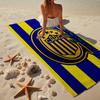 Rosario Central Crest Microfiber Beach Towel, Lightweight And Quick-Dry, for Summer Travel, Beach Essential, Swimming Pool